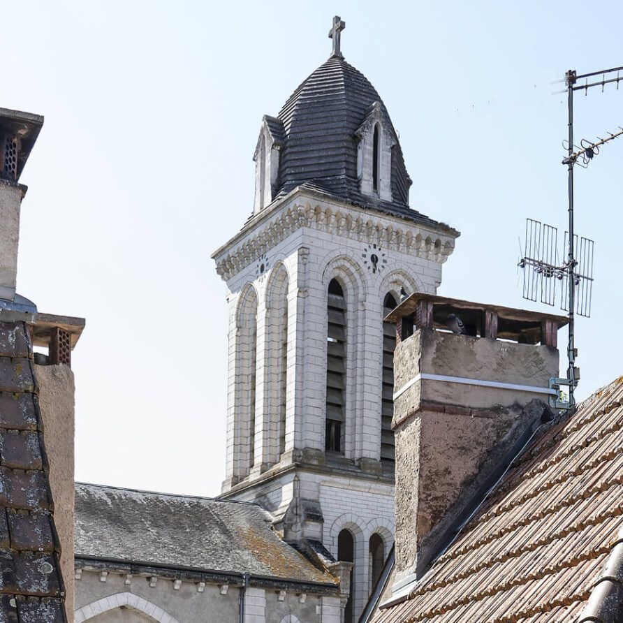 La chambre cosy de l'Atelier - Vue sur le clocher